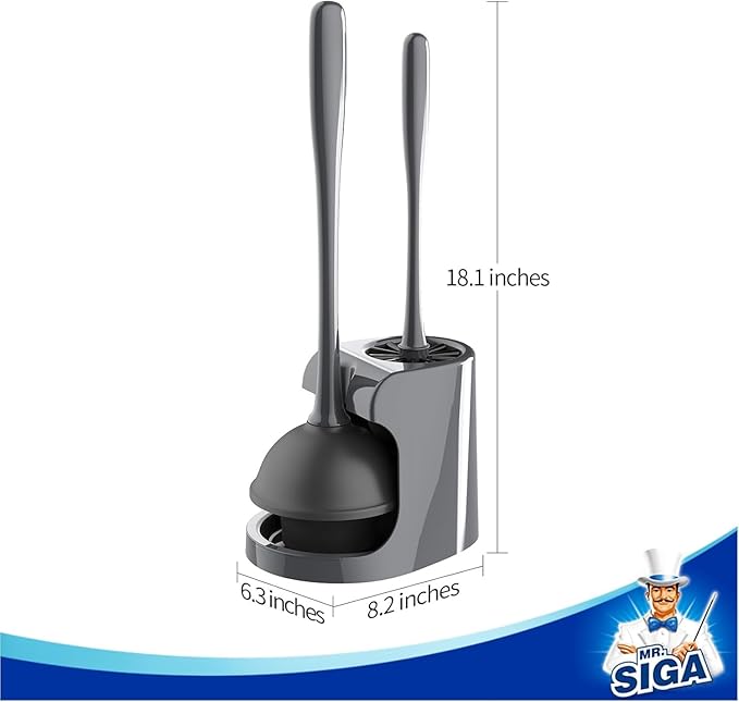 MR.SIGA Toilet Plunger and Bowl Brush Combo - Image 2