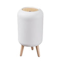 Trash Can With Lid for Bathroom, 2 Gallon/10 Liter Round Garbage Bin With Press by WanWanKa