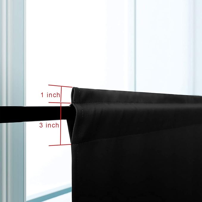 Pickluc Blackout Curtains 45 Inches Long 2 Panels, Room Darkening Tiers - Image 3
