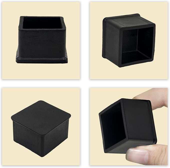 Flyshop Heavy Duty Non-Slip Rubber Leg Tips Floor Protectors Square Chair Leg - Image 7