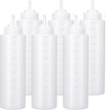Condiment Squeeze Bottles Ketchup Dispenser, 6 Pack 32oz Squeeze Bottles by Katfort