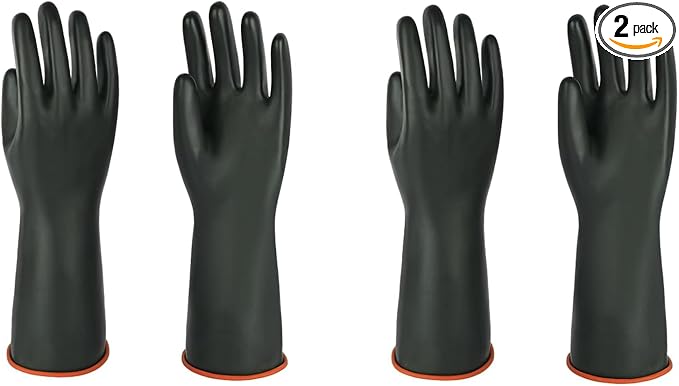 Heavy-Duty Latex Chemical Resistant Gloves by GOLVESHELPYOUIMPROVELIFE
