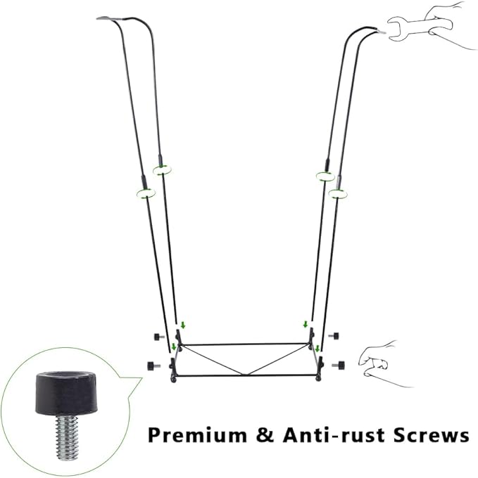 2 Pack Trash Bag Holder, Metal Garbage Bag Holder, 30-45 Gallon Portable Trash - Image 4
