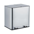 GarveeHome Dual Trash Can, 2x4 Gallon Stainless Steel Step Trash Can, by GarveeHome