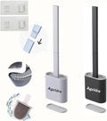 Toilet Brush with Holder Silicone Toilet Brush and Cleaning Brush by Agcldre
