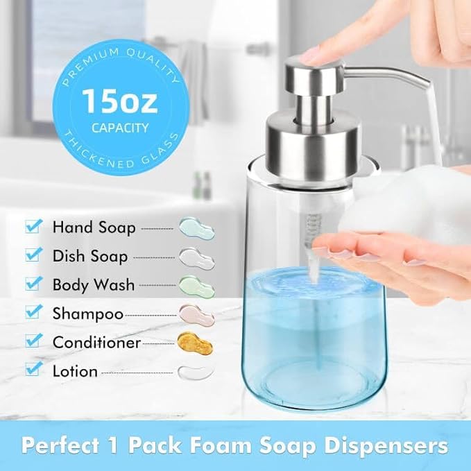Thick Glass Soap Dispenser - Image 2