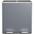 AthLike 60L Dual Trash Can, Stainless Steel Kitchen Garbage Can, Double by AthLikeforEveryone