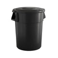 55 Gallon Black Round Commercial Trash Can by Krollen+Industrial
