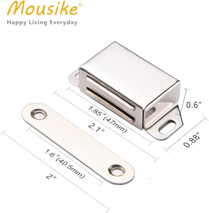 Mousike Cabinet Magnets 30lb Stainless Steel Magnetic Door Catch - Image 2