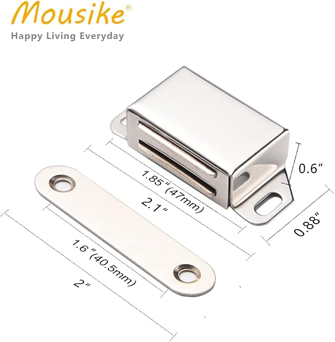 Mousike Cabinet Magnets 30lb Stainless Steel Magnetic Door Catch - Image 3