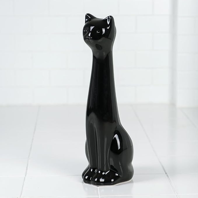 Allure Home Creation Black Cat 2-Piece Toilet Brush Holder and Brush Set - Image 7