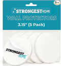 Strongest Home Wall & Door Handle Stopper 3.15" Set 5 Pieces of White Rubber by STRONGESTHOME