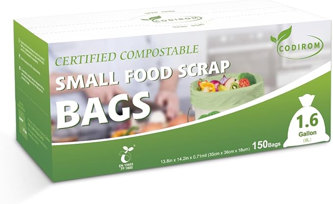 100% Compostable 1.6 Gallon Trash Bags, 6 Liter - Image 3