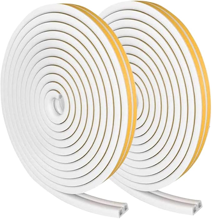 Weather Stripping Seal Strip Tape, Doors Windows Frame Self Adhesive D Type by UPSEN