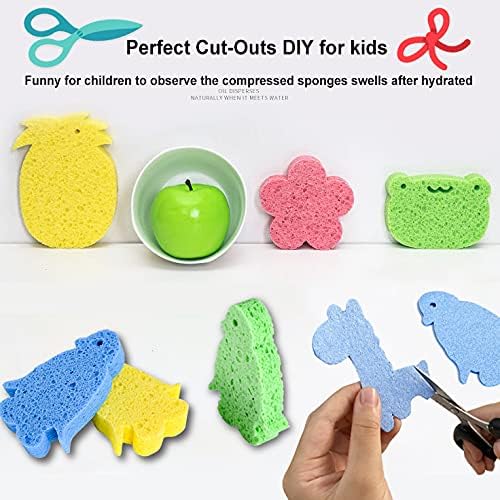 METUUTER 12-Count Cleaning Scrub Sponge- Compressed Cellulose Sponges - Image 4