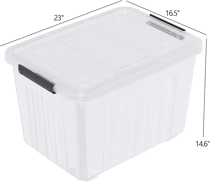 Zopnny 70 Qt Large Plastic Storage Box - Image 2