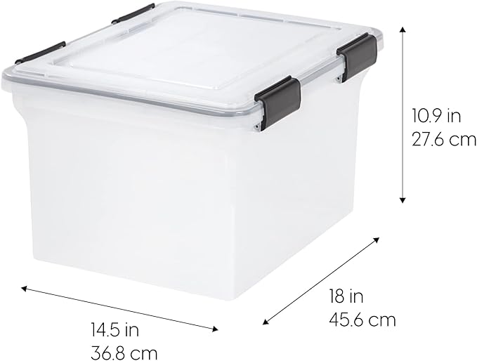 IRIS USA 32 Quart WEATHERPRO Plastic Storage Box - Image 5