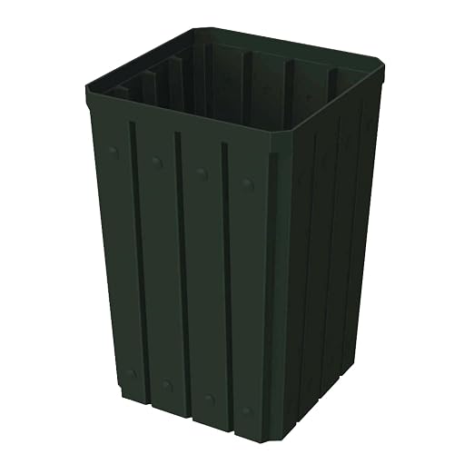 32 Gallon Square Slatted 100% Recycled Plastic Heavy-Duty Commercial Outdoor or - Image 4