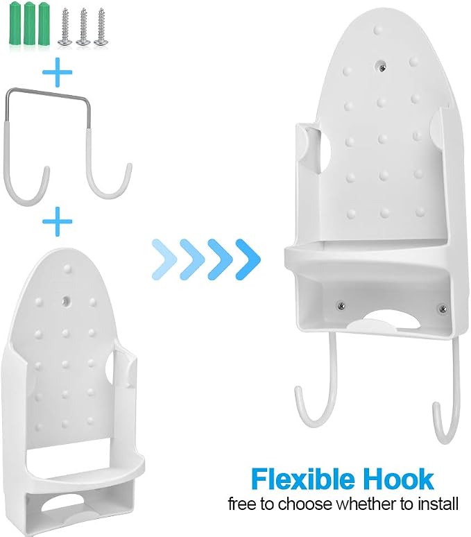 Ironing Board Hanger Wall Mount Iron Hanger Ironing Board Rack Electric Iron - Image 4