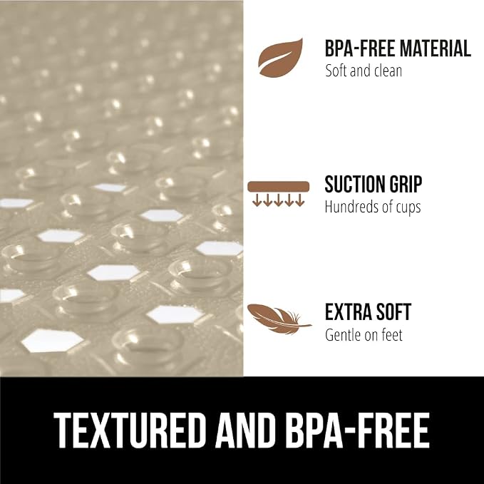 GORILLA GRIP Patented Square Shower Stall Mat, Small Bathtub Floor Mats - Image 5