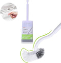 Marbarsse Bathroom Toilet Bowl Brush and Holder, Curved Design Toilet Brush by Marbrasse