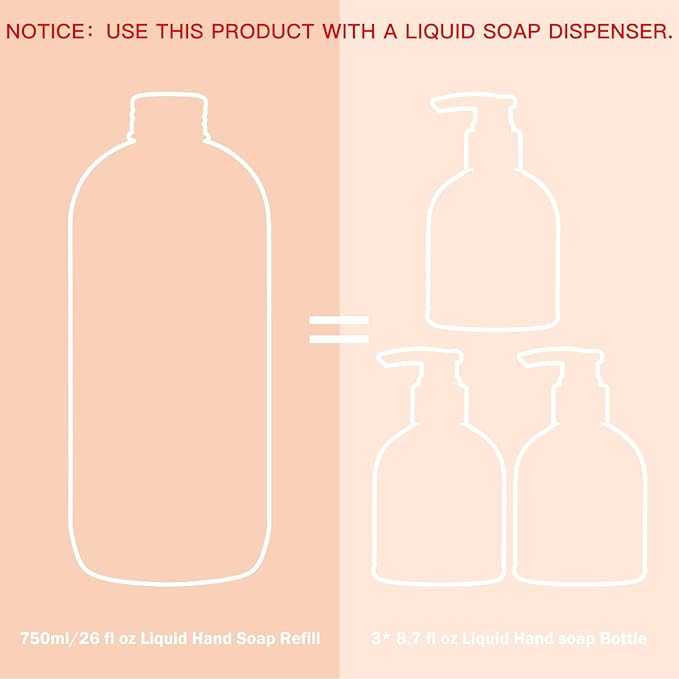ROMIIE ZOI Liquid Hand Soap Refill, Gentle & Moisturizing Formula, 750 ML/ 26 - Image 7
