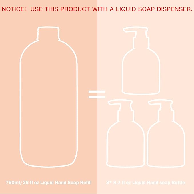 ROMIIE ZOI Liquid Hand Soap Refills, Gentle & Moisturizing Formula, 750 ML/ 26 - Image 7