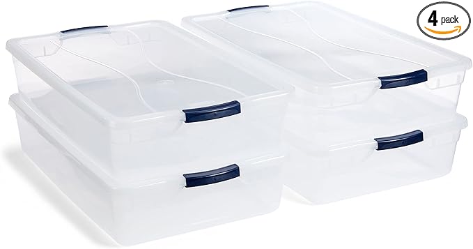 Rubbermaid Cleverstore 42 Quart Stackable Plastic Storage Bin by Rubbermaid