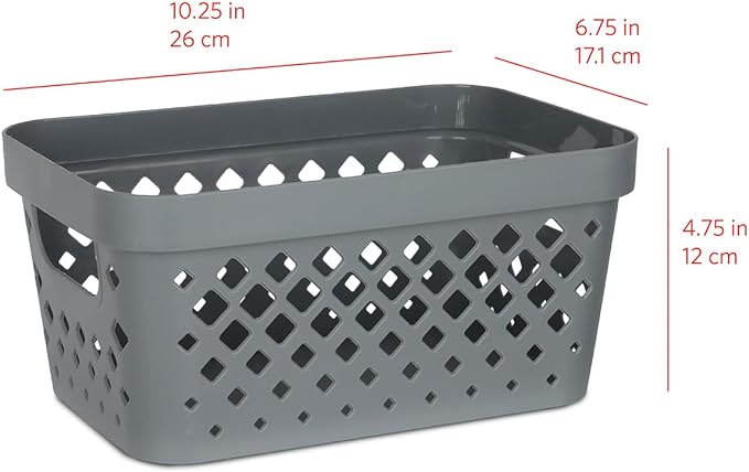 Glad Plastic Baskets for Organizing, Linen Closet, and Bathroom | Nesting Shelf - Image 5