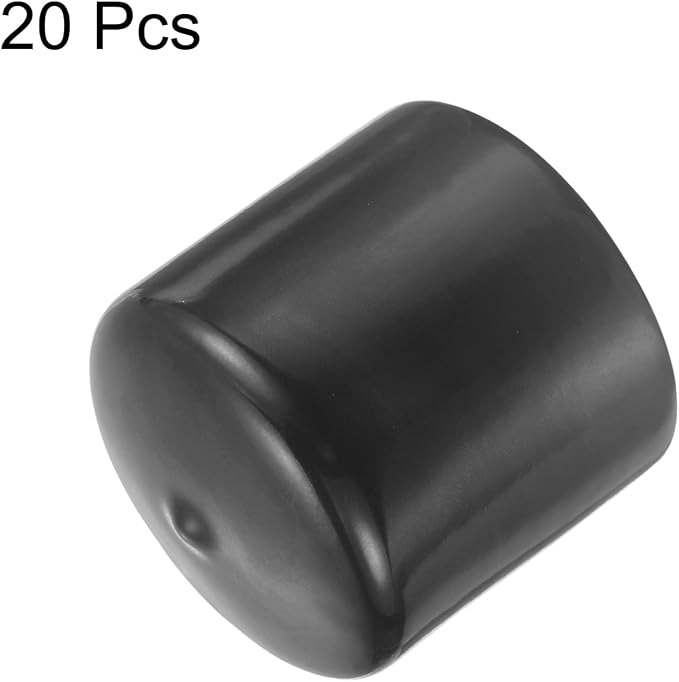 uxcell 20pcs Rubber End Caps 46mm ID Vinyl Round Tube Bolt Cap Cover Thread - Image 2