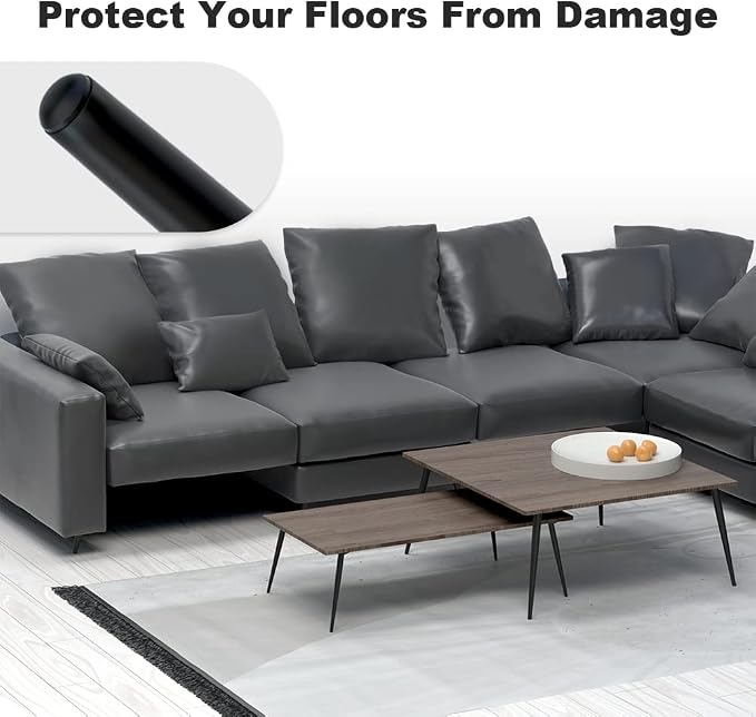 8PCS 16 Inch Matte Black Tapered Angled Legs - Image 5