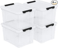 Set of 4 34 L Stackable Plastic Storage Bins by Nihenok