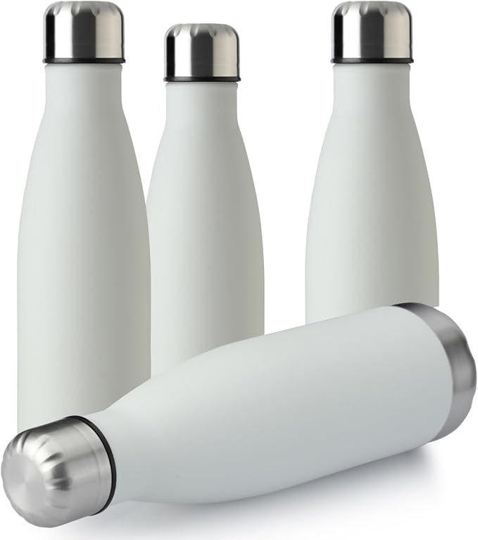 MEWAY 17oz Sport Water Bottle 4 Pack Vacuum Insulated Stainless Steel by MEWAY