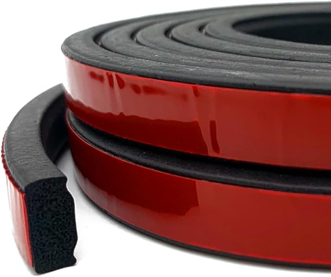 Rectangle Foam Rubber Seal, Self-Adhesive EPDM Foam Rubber Weather Stripping by Tintvent