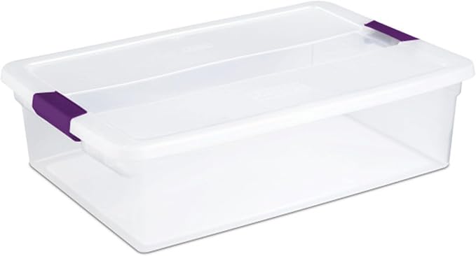 Sterilite 12-Pack 32 Quart ClearView Latch Box, Stackable Organizer Bins - Image 7