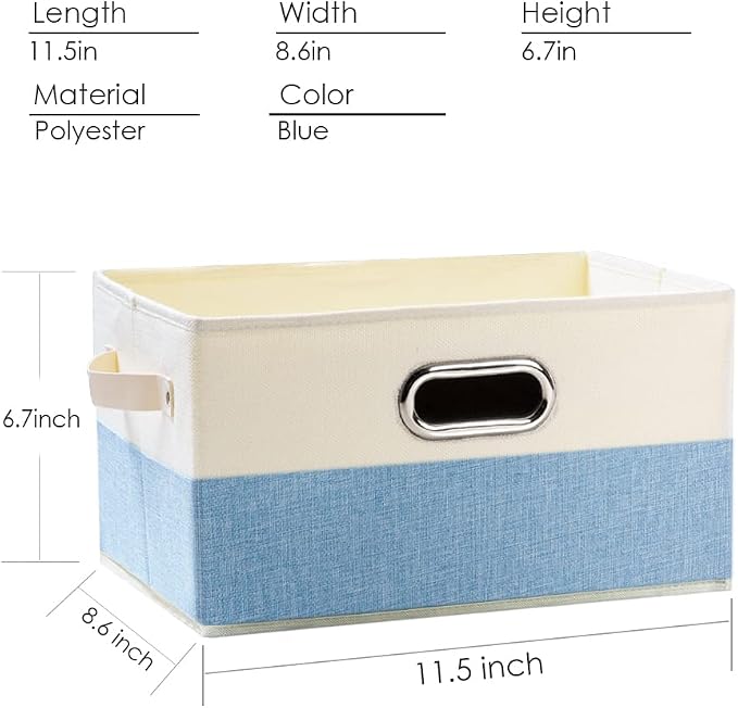 PRANDOM Fodable Storage Bins for Closet Decorative Fabric Storage Baskets Cubes - Image 4