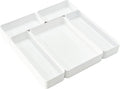 RAUVOLFIA Plastic Stackable Office Desk Drawer Organizers, Small Makeup Vanity by RAUVOLFIA