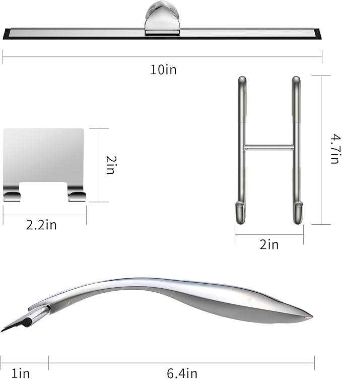 Shower Squeegee and Window Squeegee, Stainless Steel, 100% Streak-Free - Image 2