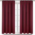 BGment Short Burgundy Blackout Curtains 45 Inches Length by BGment
