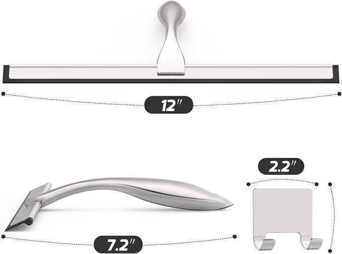 All-Purpose Stainless Steel Shower Squeegee - Image 2