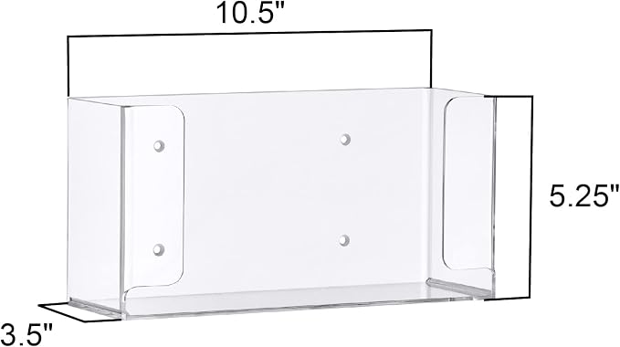 Amazing Abby Acrylic Glove Box Holder, Wall-Mounted Glove Dispenser, Floating - Image 6