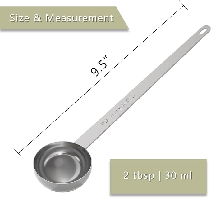1PCS 2 Tablespoon Coffee Scoop, 9.5" Long Handle Measuring Spoon, Two tbsp - Image 2