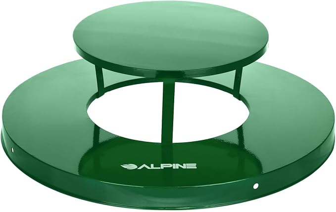 Alpine Industries Outdoor Metal Waste Receptacle Rain Bonnet Lid by AlpineIndustries