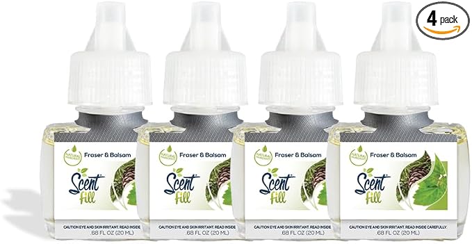 Scent Fill Fraser Fir & Fresh Balsam Pine Plug in Air Freshener, 4 Scented Oil by ScentFill