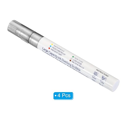PATIKIL Grout Pen, 4 Pack Silver Tile Marker Waterproof Grout Sealer Pen Tile - Image 3