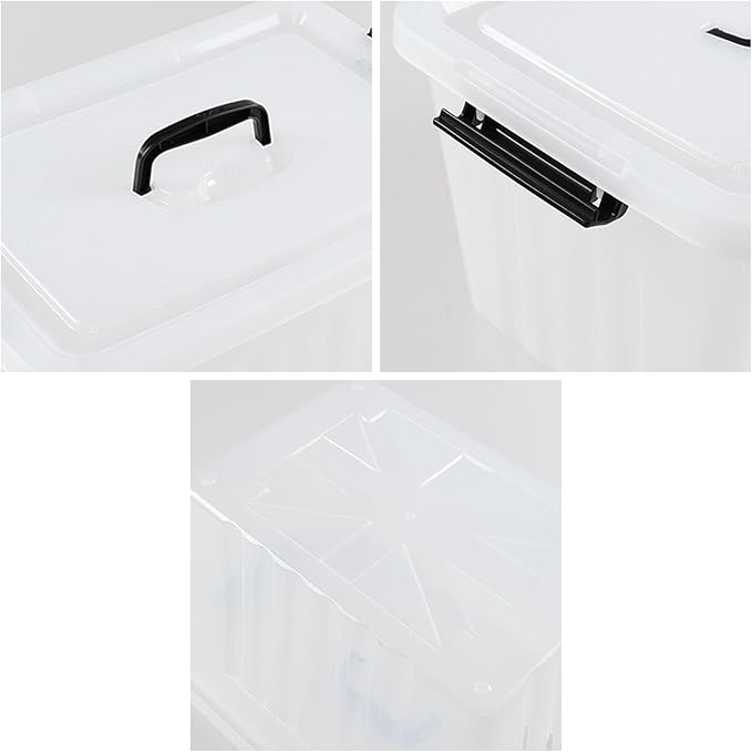 Bringer 4-Pack Clear Plastic Latching Storage Box, 18 L Storage Bin - Image 2