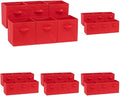 Amazon Basics Cube Organizer Storage Bins Handles, Collapsible Fabric, by AmazonBasics