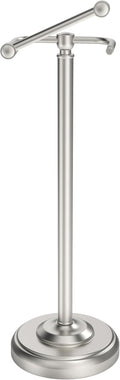 Toilet Paper Holder Stand, Brushed Nickel Toilet Paper Holder Free Standing by WZKALY