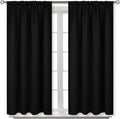 BGment Black Blackout Curtains 40 Inches Long by BGment