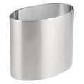 mDesign Stainless Steel Metal Oval Trash Can, 7.9 Liter/2.09 Gallon Wastebasket by mDesign